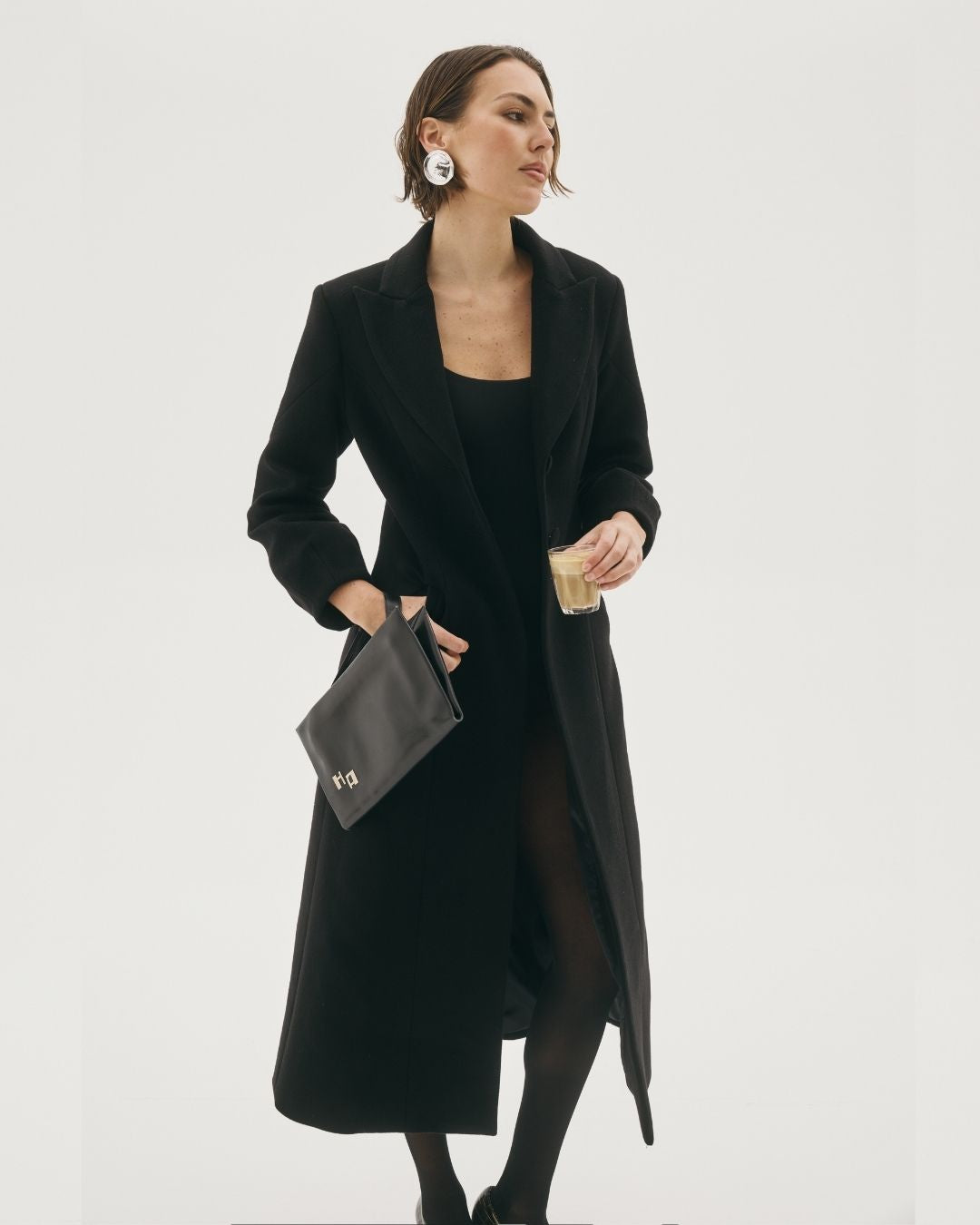 PROVENCE COAT BLACK CASHMERE WOOL