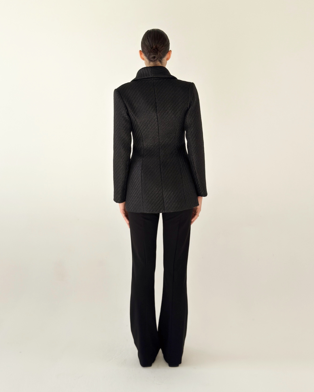 CORDELIA BLAZER SYRAH COATED WEAVE