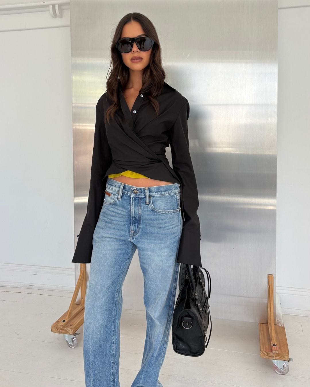 ACE BLACK COTTON SHIRT