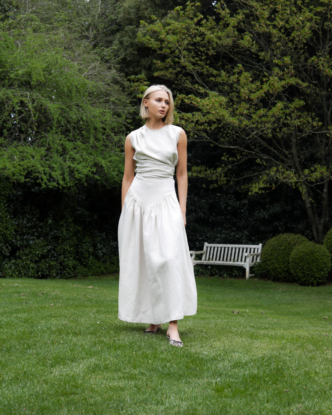 PARIS LONG LINE SKIRT LINEN