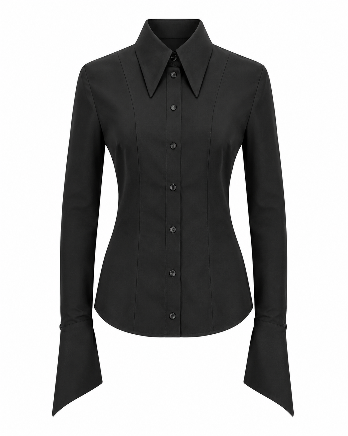 JACKIE SHIRT BLACK COTTON