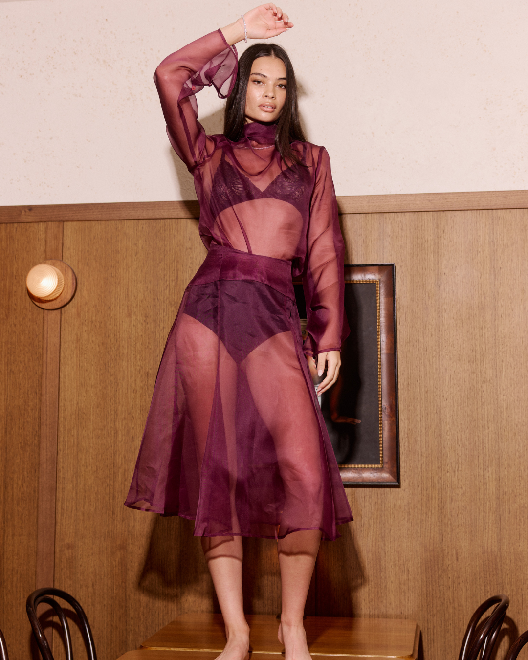 MON SKIRT BORDEAUX