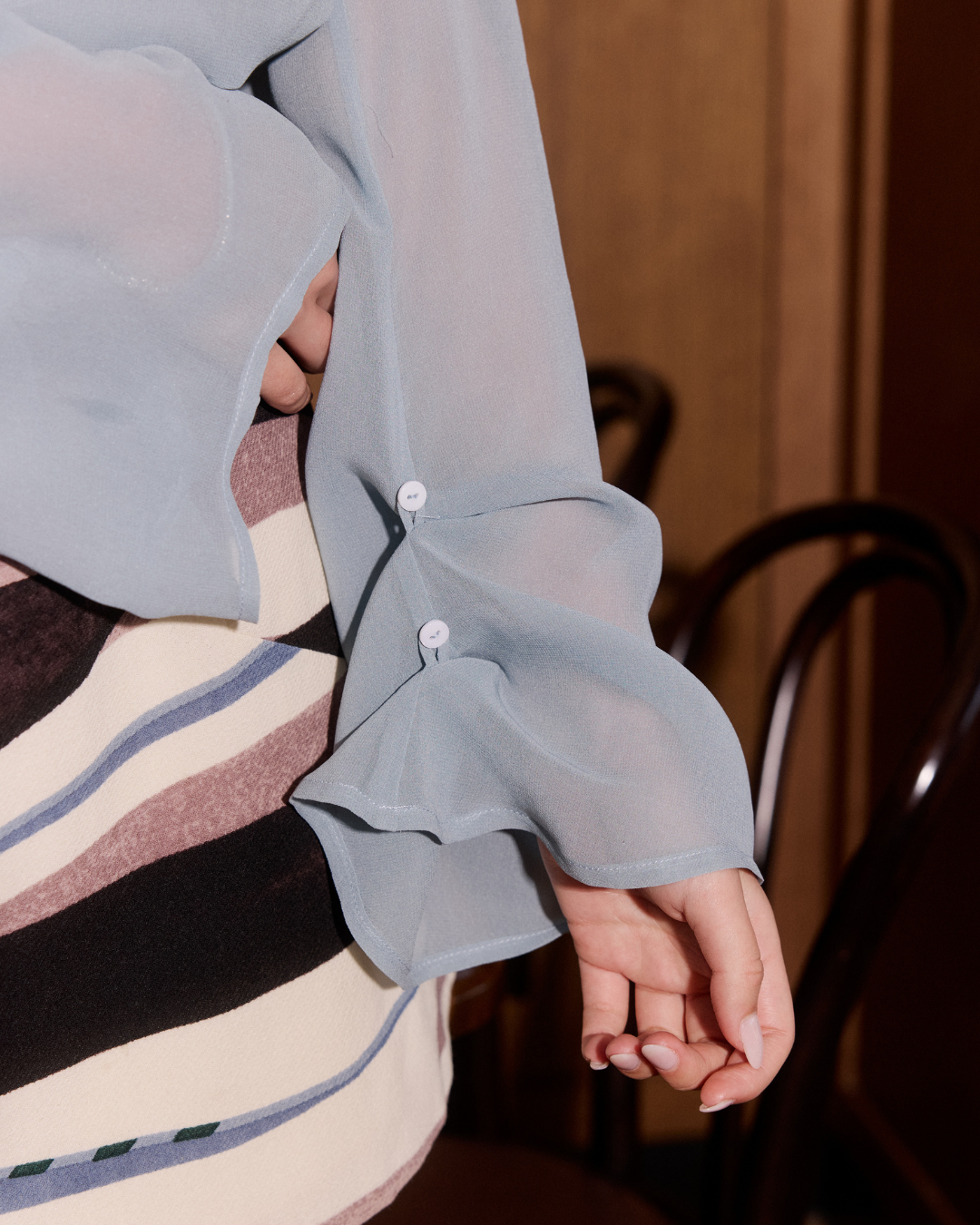 CHÉRI BLOUSE PERIWINKLE