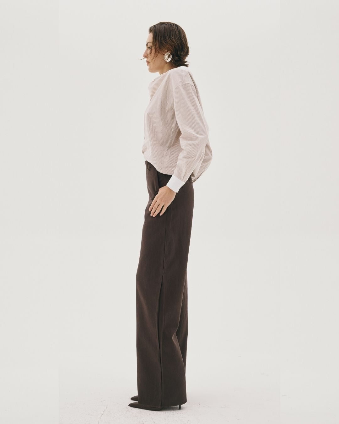 SLOANE WIDE LEG PANTS CHOCOLATE