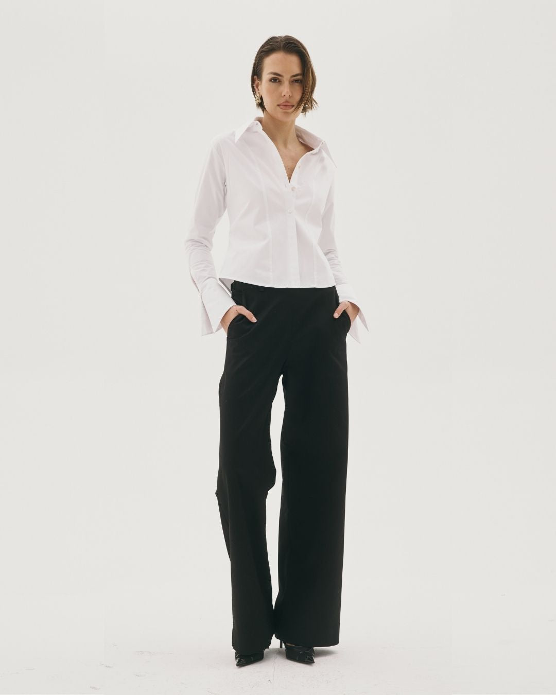SLOANE WIDE LEG PANTS BLACK