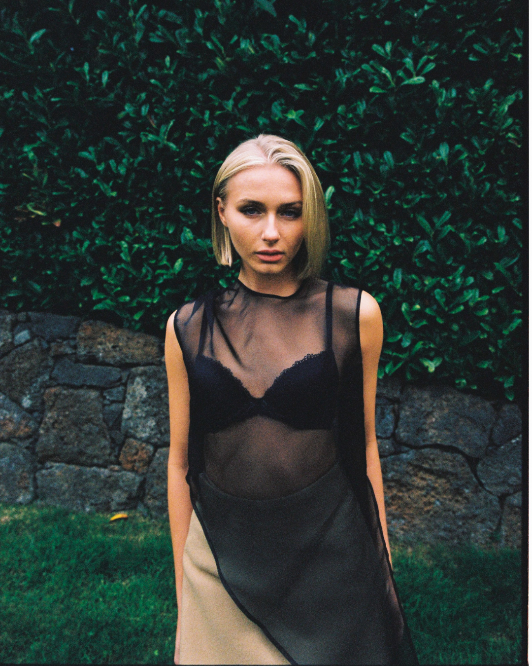 AMOUR TOP SHEER SILK ORGANZA