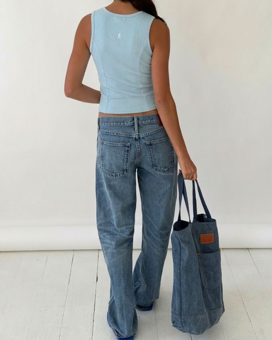 BABY BLUE REVERSIBLE COTTON TANK