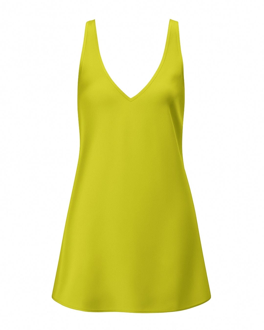 BISOU SILK DRESS CHARTREUSE