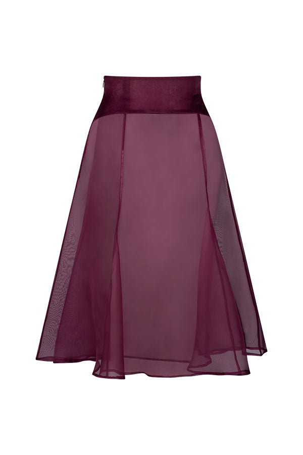 MON SKIRT BORDEAUX