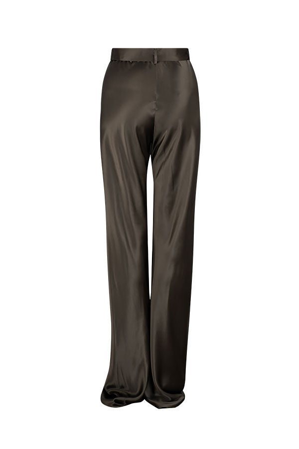 CRUS SILK BIAS CUT PANT OLIVE