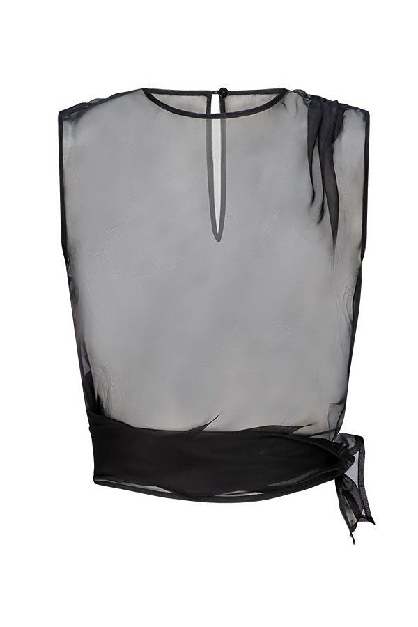 AMOUR TOP SHEER SILK ORGANZA