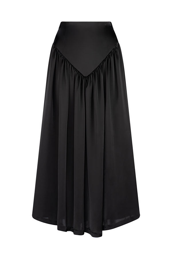 PARIS BLACK MIDI SKIRT