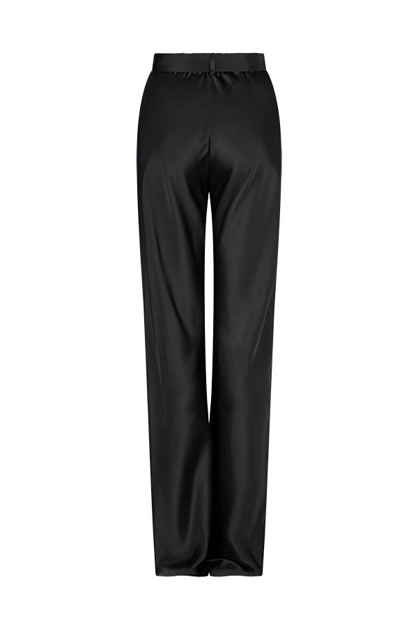 CRUS BIAS CUT BLACK SILK PANT