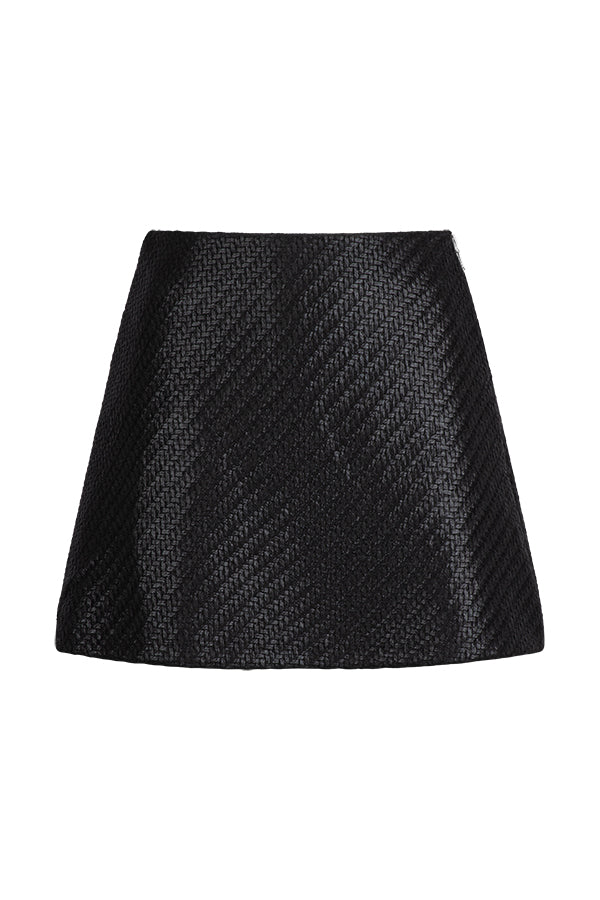 CORSICA COATED WEAVE BLACK SKORT