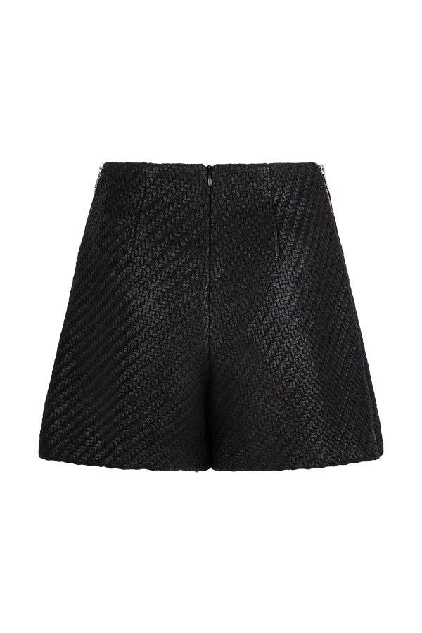 CORSICA COATED WEAVE BLACK SKORT