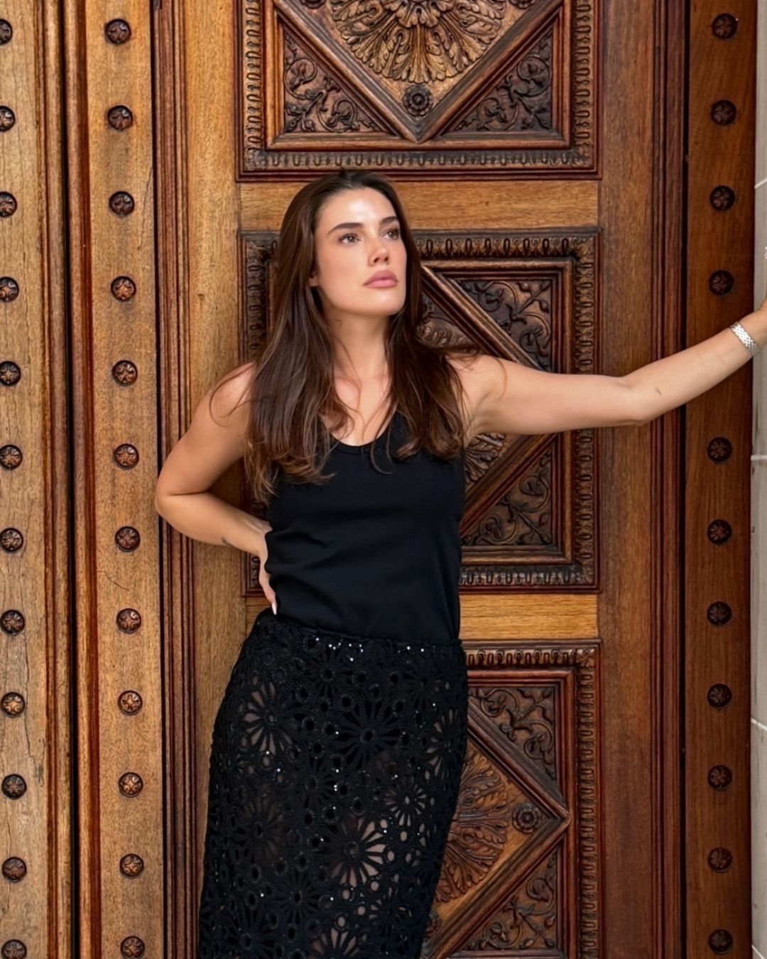 BLACK REVERSIBLE COTTON TANK