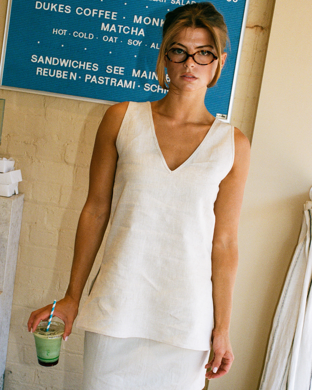 ARIES CAMISOLE LINEN TOP