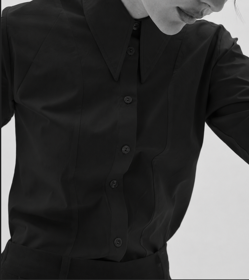 JACKIE SHIRT BLACK COTTON