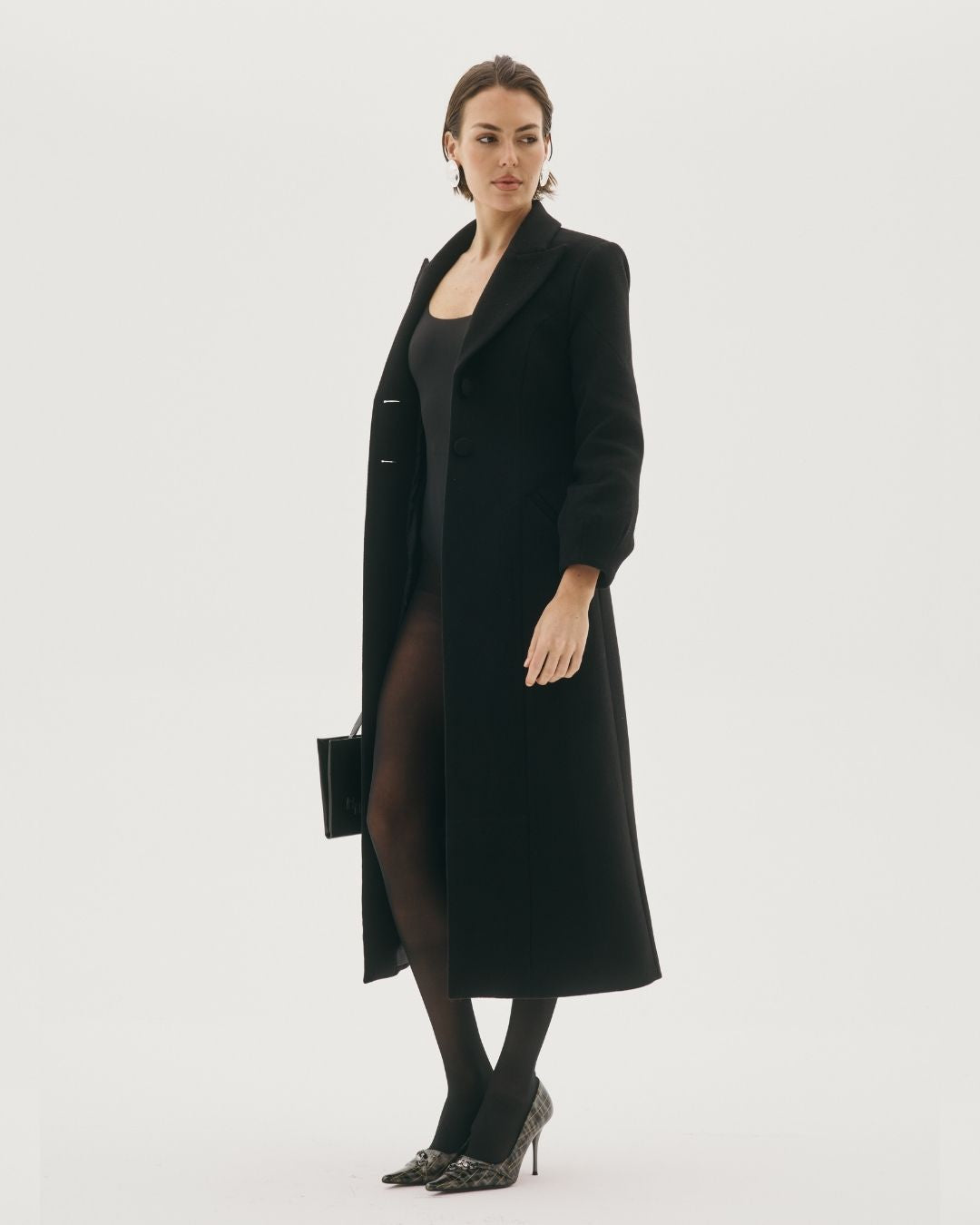 PROVENCE COAT BLACK CASHMERE WOOL
