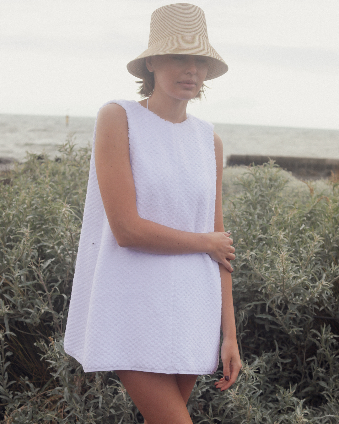 Soleil Dress White