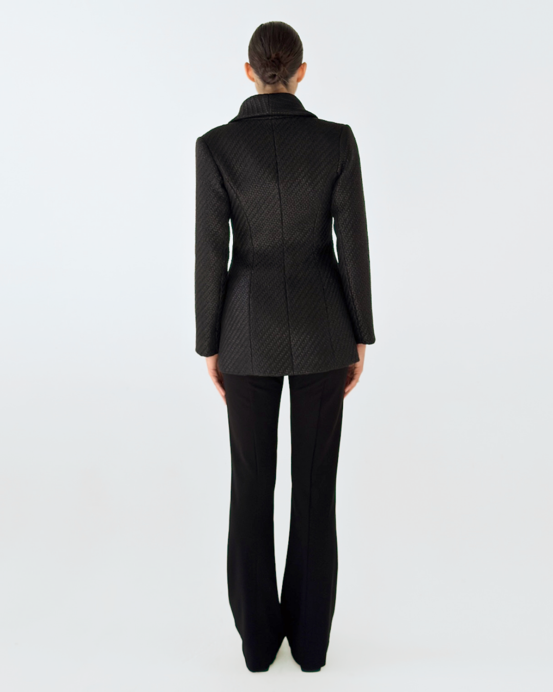 CORDELIA BLAZER SYRAH COATED WEAVE
