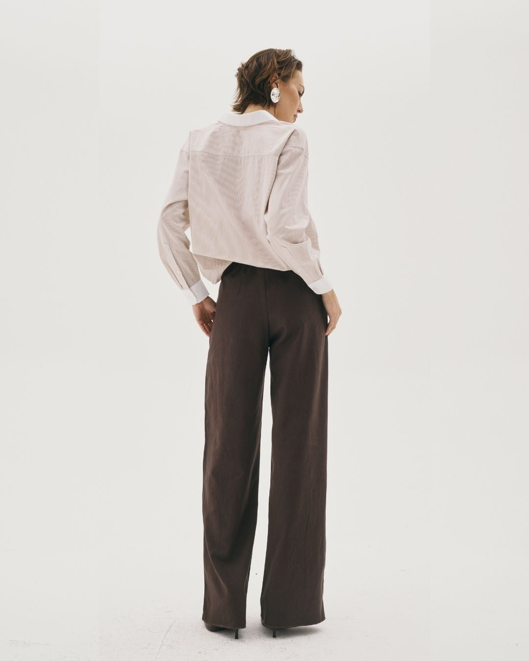 SLOANE WIDE LEG PANTS CHOCOLATE