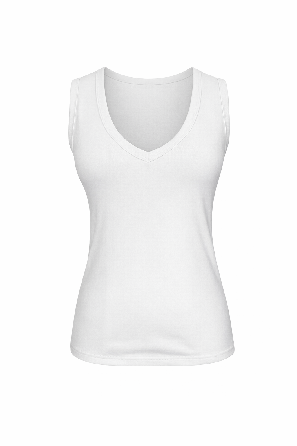 WHITE REVERSIBLE COTTON TANK