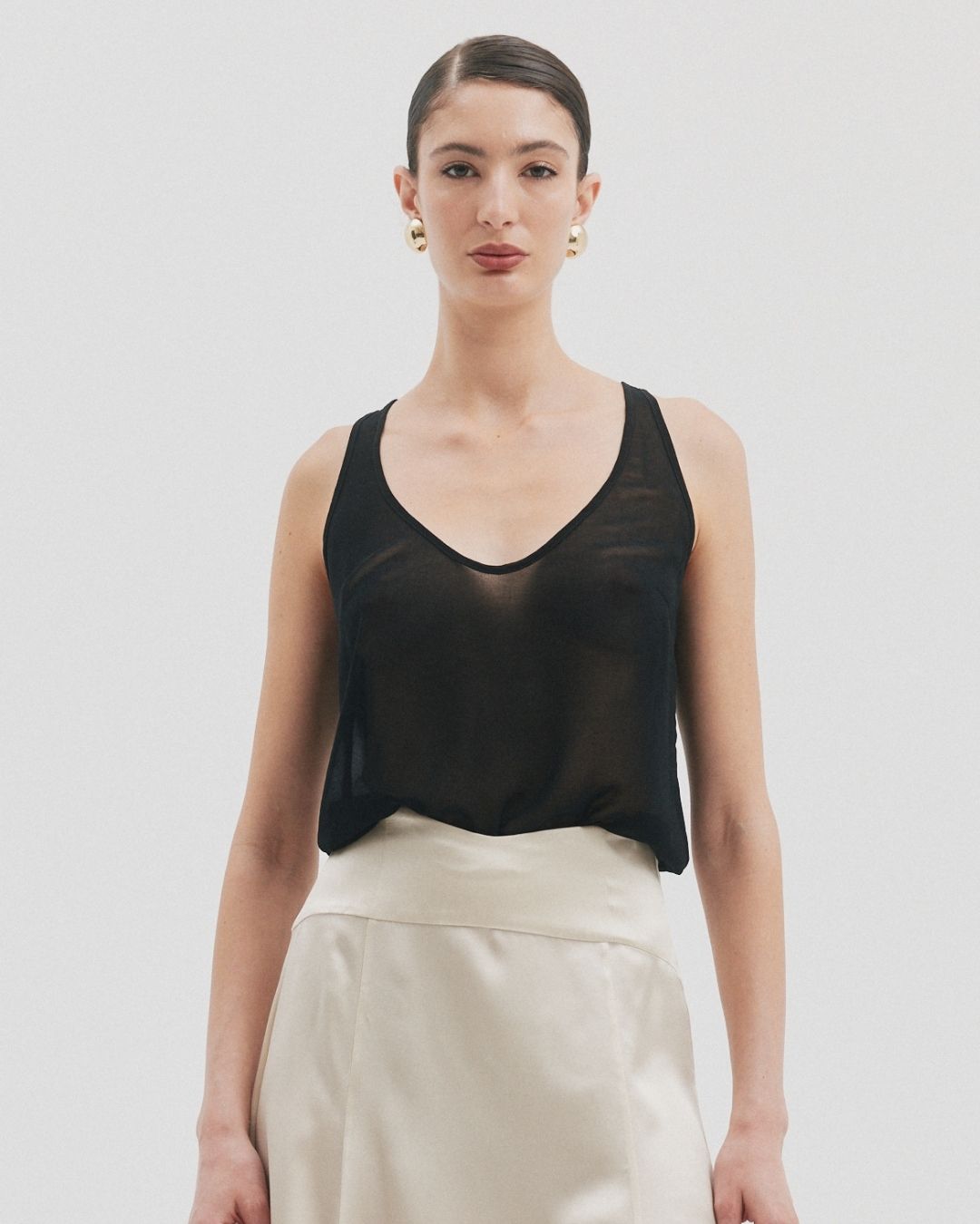 BISOU SHEER SILK CAMI