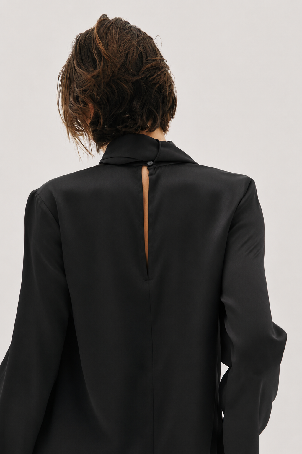 ALEXANDRA BLACK SILK MINI DRESS
