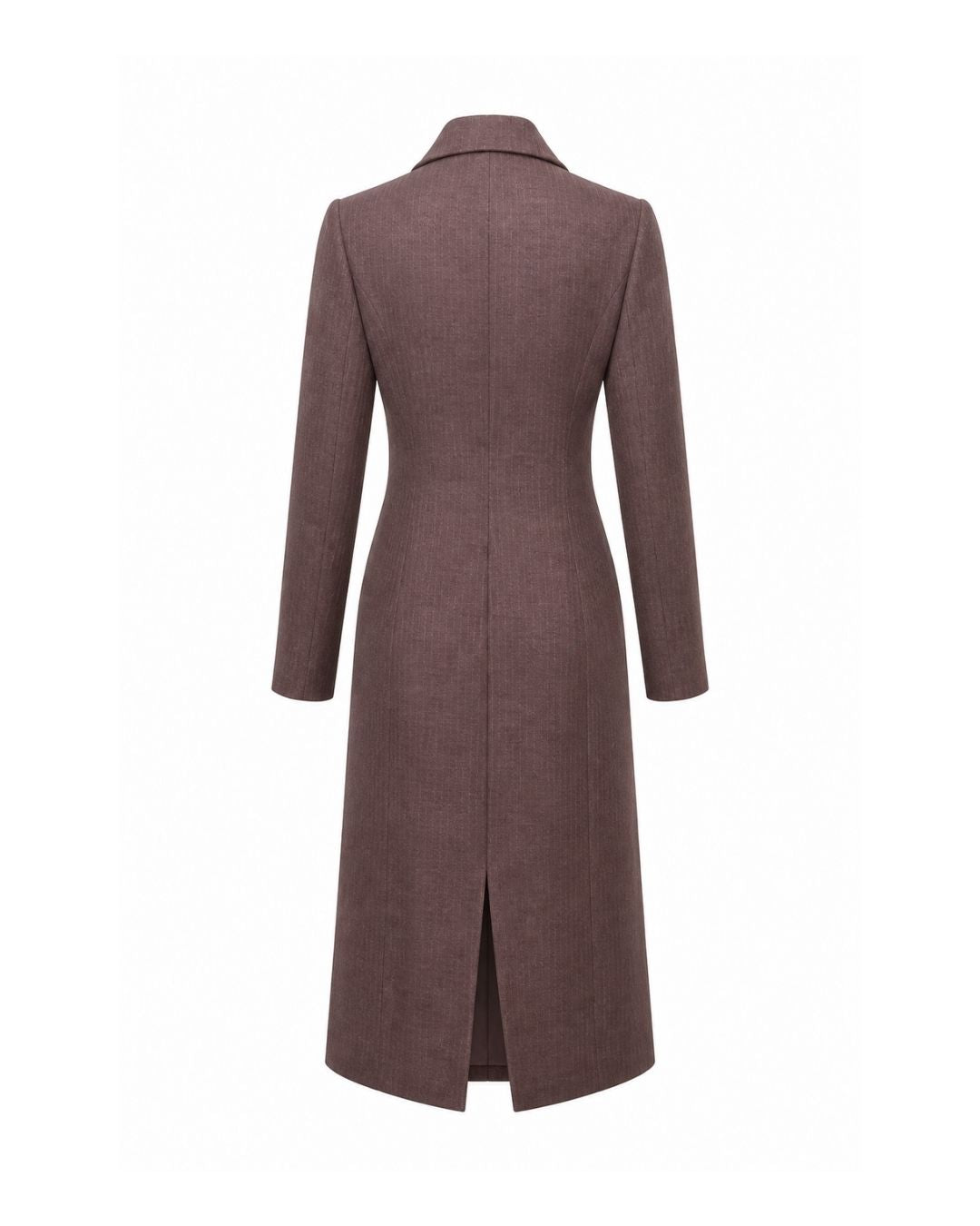 CAROLYN DOUBLE BREASTED WOOL COAT CHOCOLATE