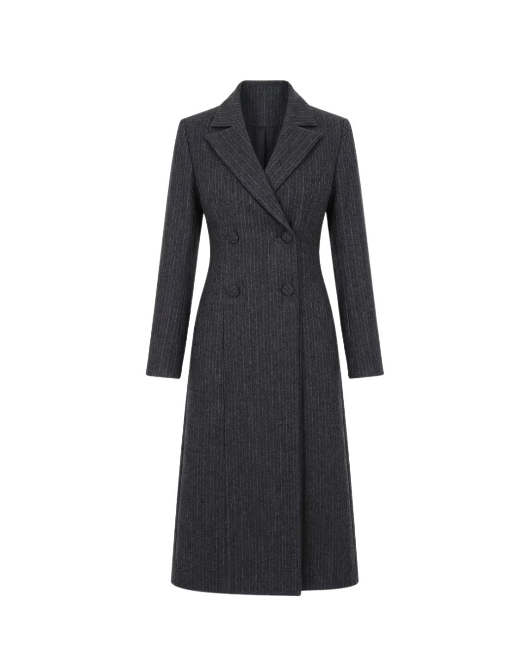 CAROLYN DOUBLE BREASTED COAT CHARCOAL