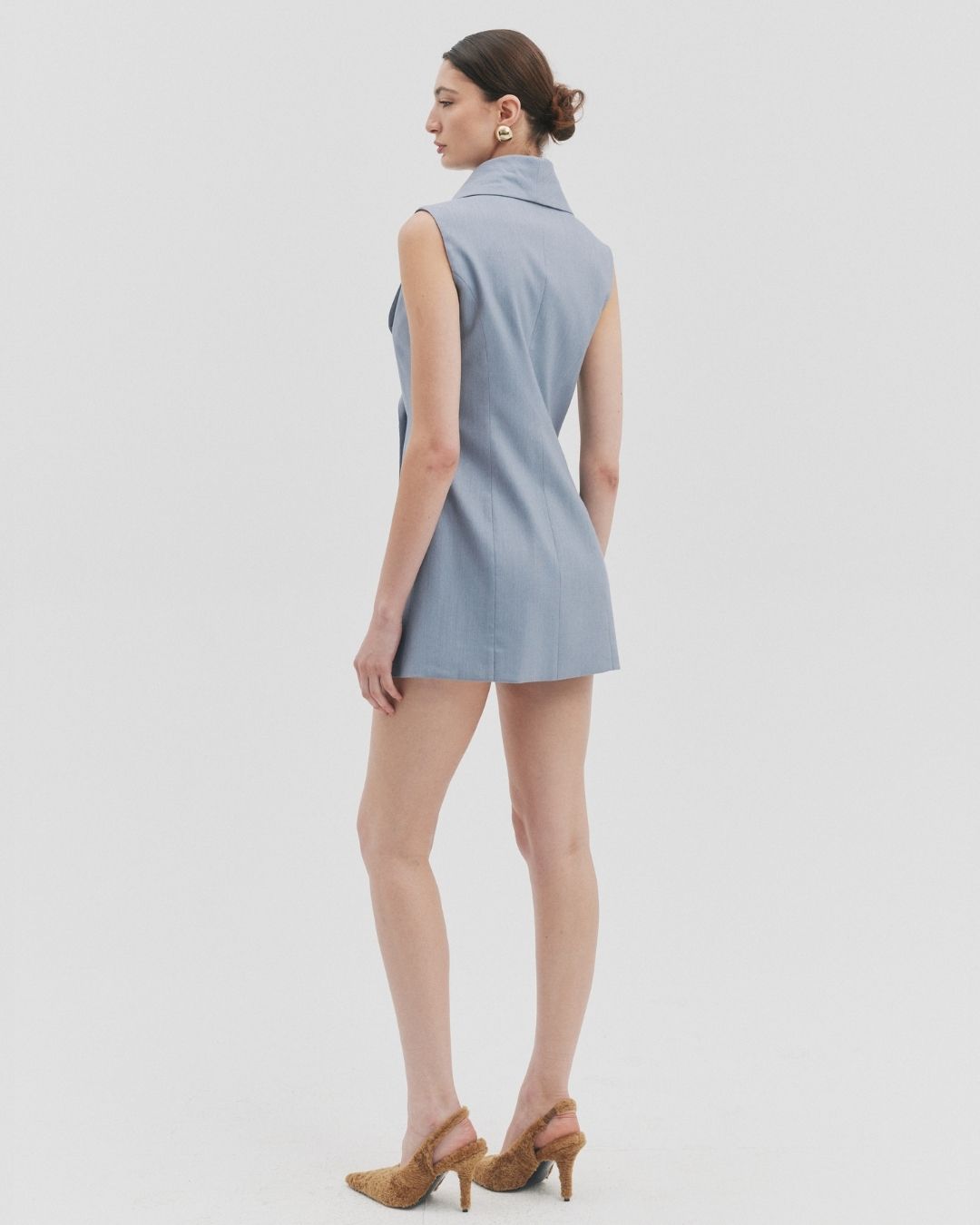 CECIL BABY BLUE GILET DRESS