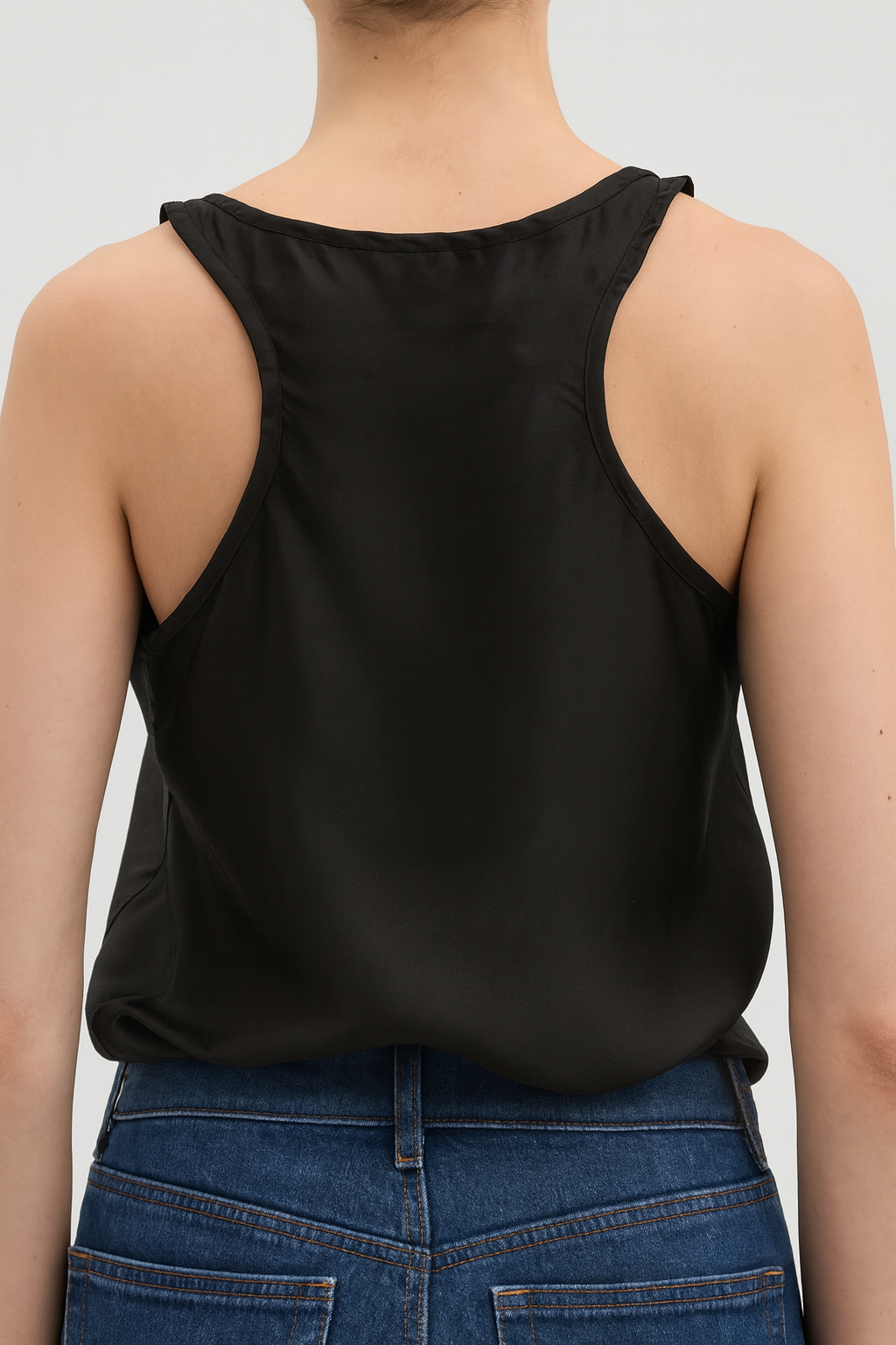 BISOU BLACK SILK CAMI