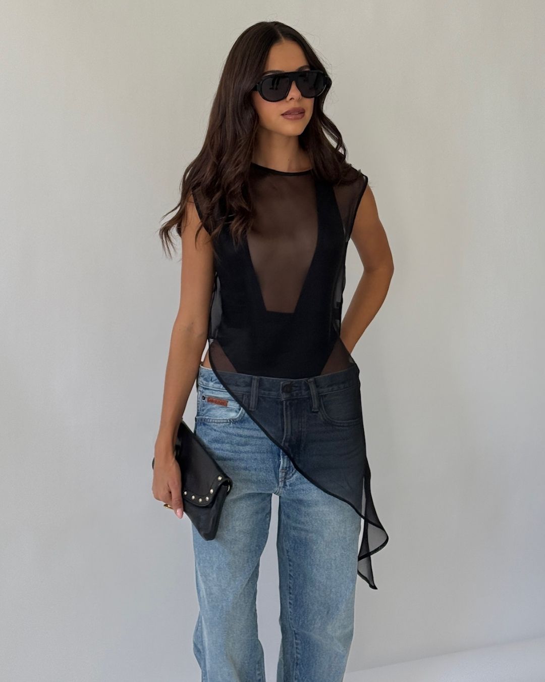 AMOUR TOP SHEER SILK ORGANZA