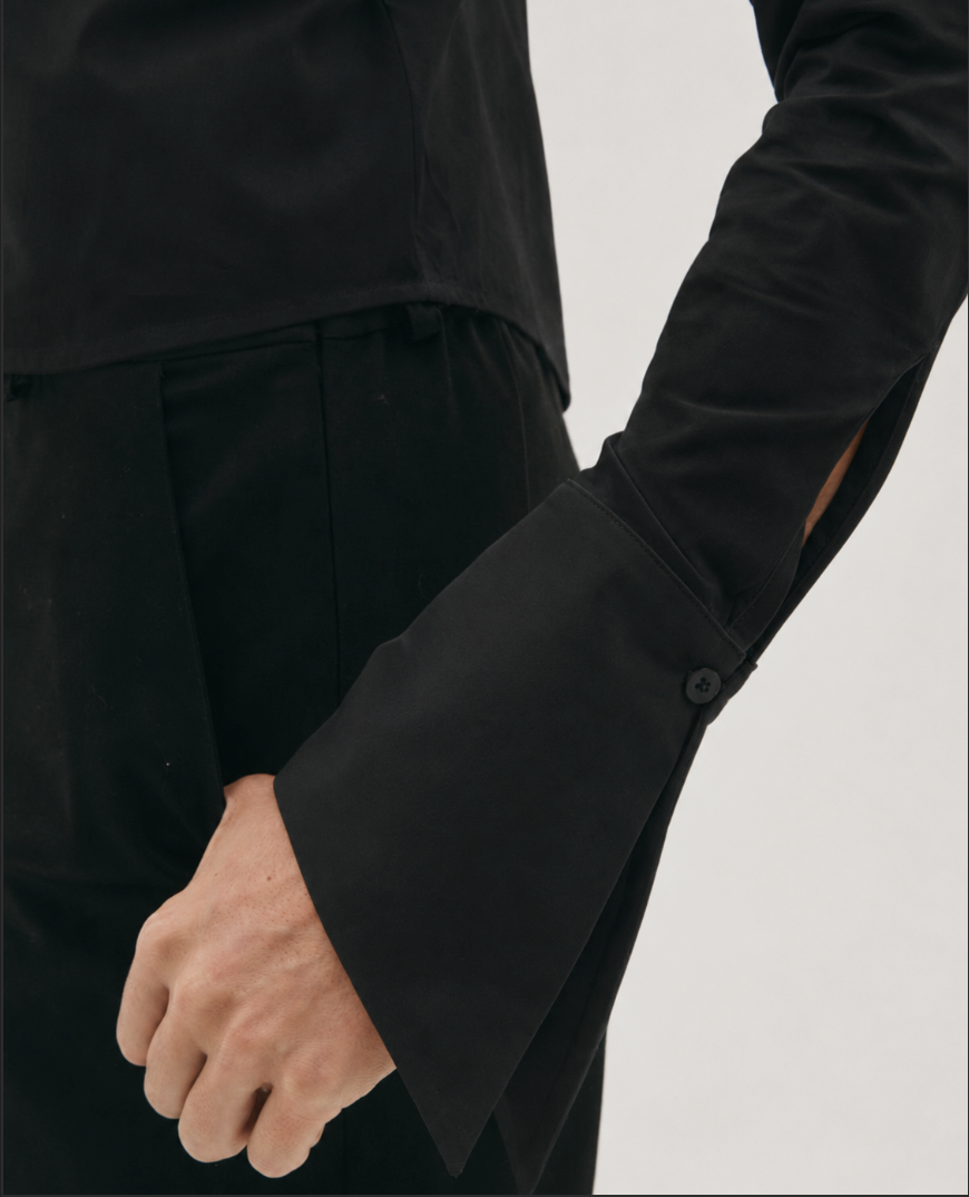 JACKIE SHIRT BLACK COTTON