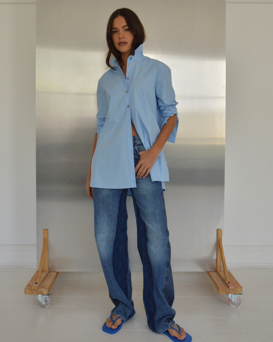 ACE BLUE COTTON SHIRT