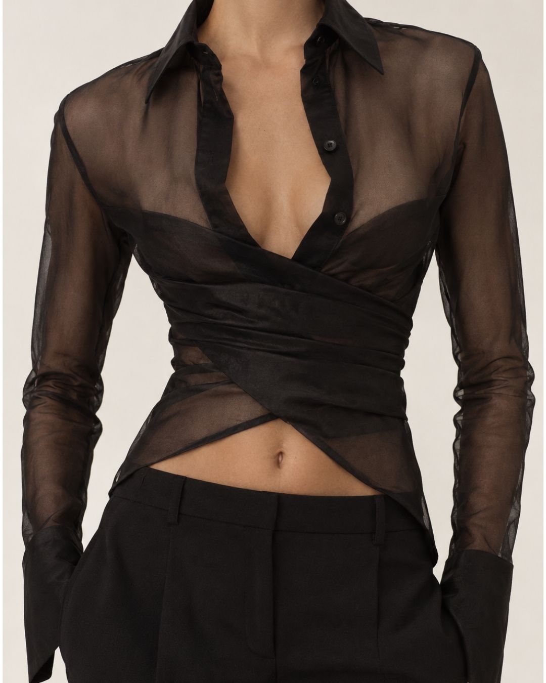 ACE BLACK SILK ORGANZA