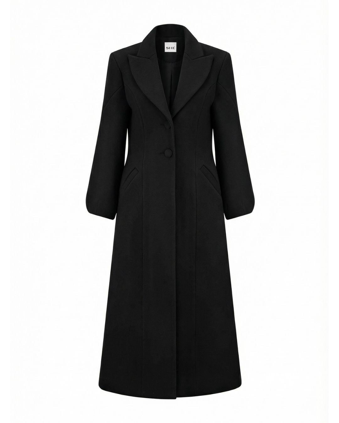 PROVENCE COAT BLACK CASHMERE WOOL